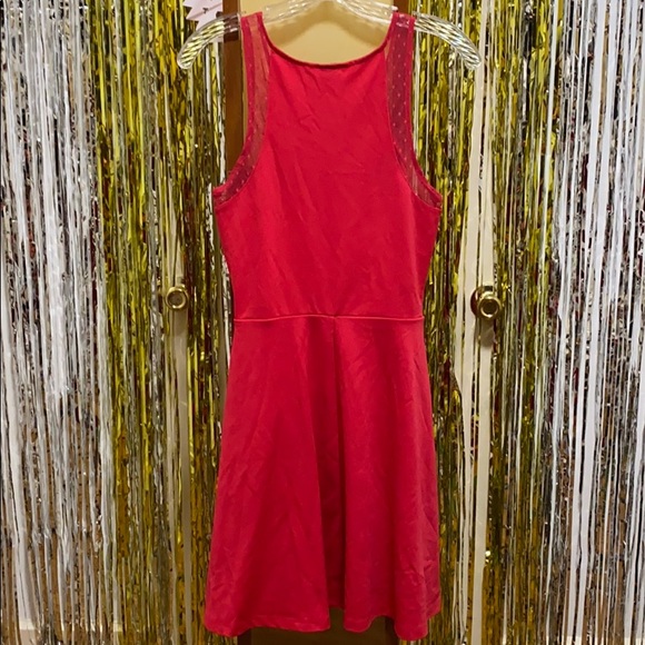 H&M hot pink drink with lace sleeves - Picture 2 of 5